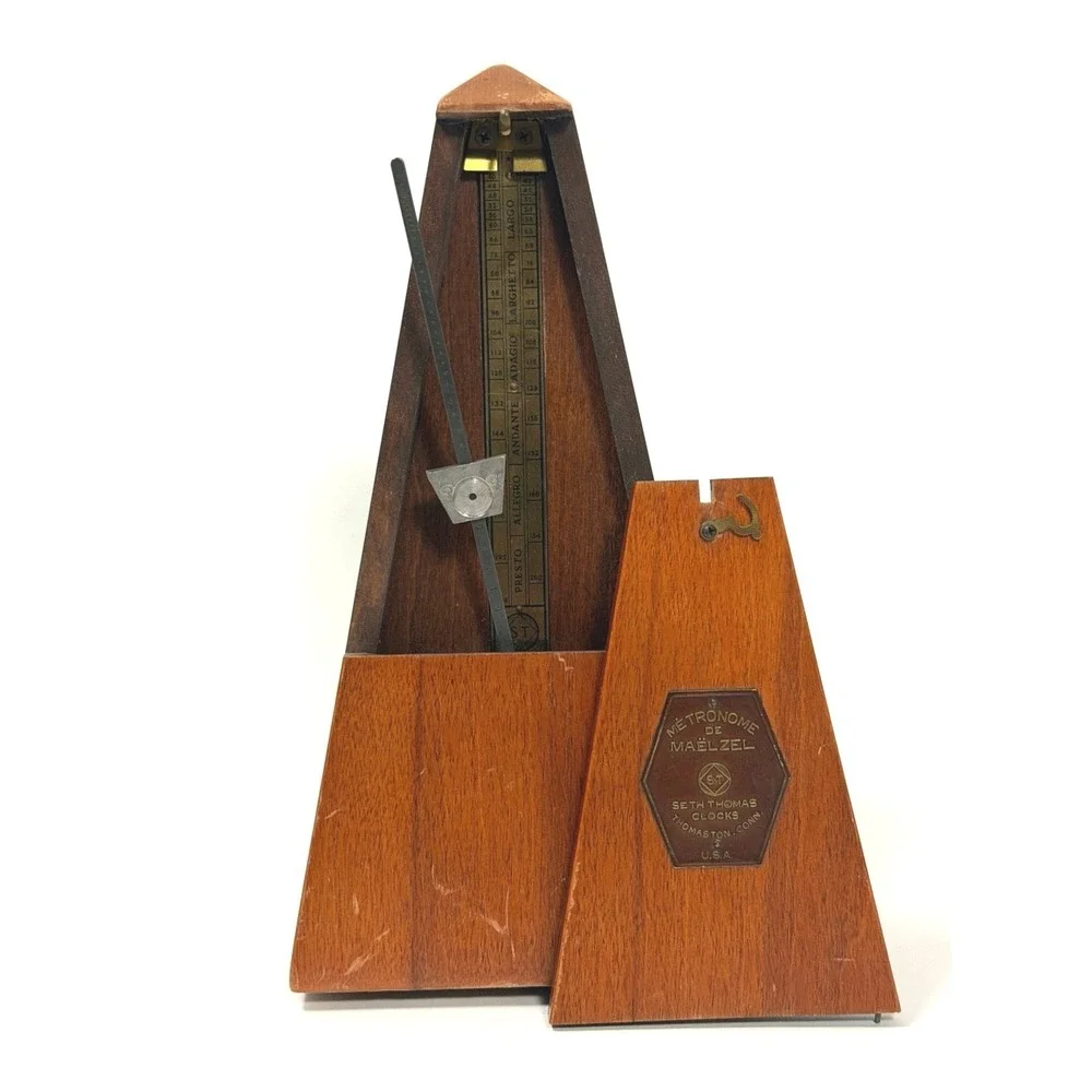 Vintage Seth Thomas Pyramid Metronome – Mechanical Maelzel Style, 1950s